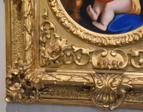 PORCELAIN PLAQUE OF THE MADONNA DELLA SEDIA BY RAPHAEL - ADDITIONAL PHOTO 6