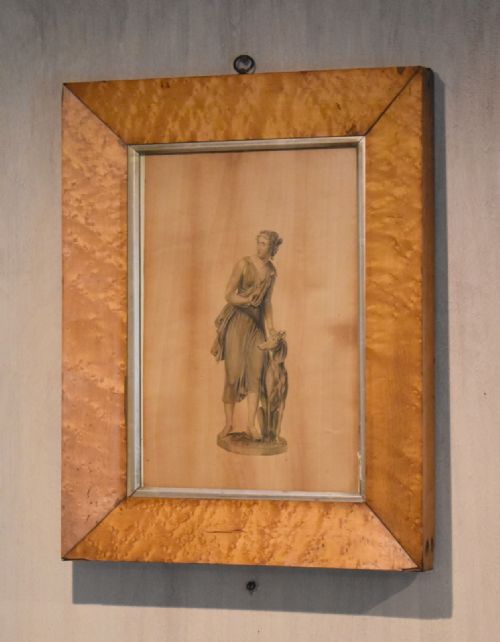 georgian neoclassical drawing on wood - CATEGORY: ANTIQUE MISCELLANEOUS - DATED 1800