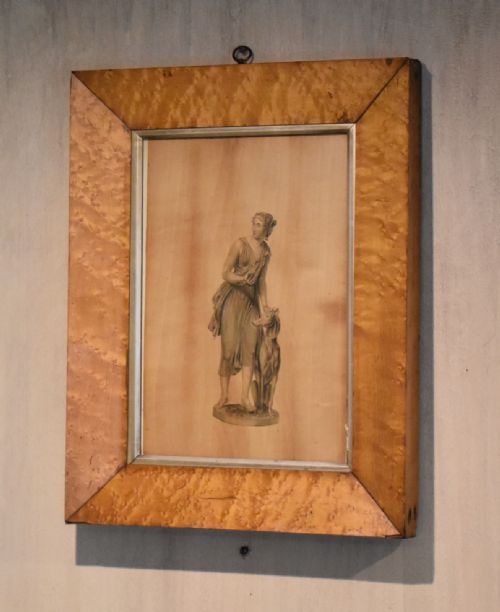 GEORGIAN NEOCLASSICAL DRAWING ON WOOD - ADDITIONAL PHOTO 1