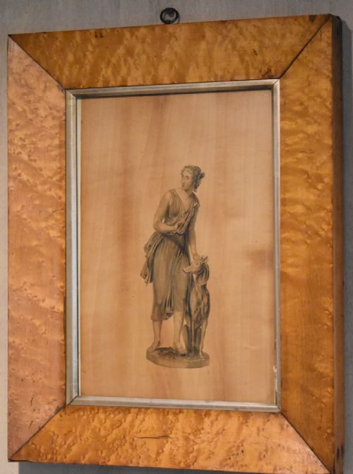 GEORGIAN NEOCLASSICAL DRAWING ON WOOD - ADDITIONAL PHOTO 2