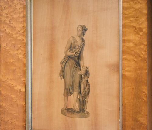 GEORGIAN NEOCLASSICAL DRAWING ON WOOD - ADDITIONAL PHOTO 3