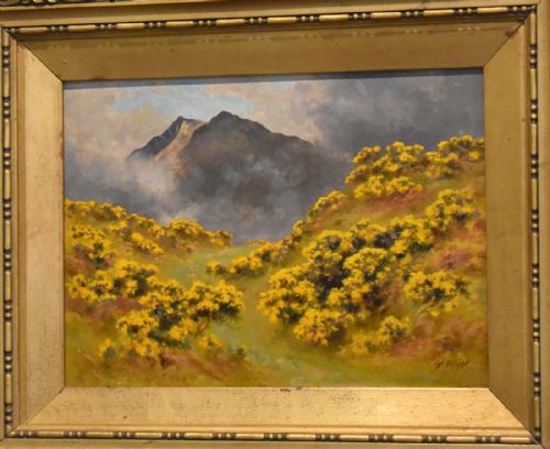 OIL PAINTING OF MOUNT SNOWDON BY ALFRED OLIVER - ADDITIONAL PHOTO 3