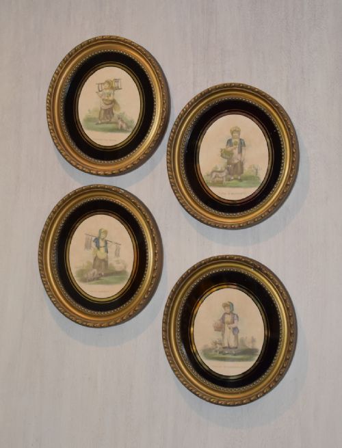 SET OF FOUR VICTORIAN OVAL PRINTS - ADDITIONAL PHOTO 1