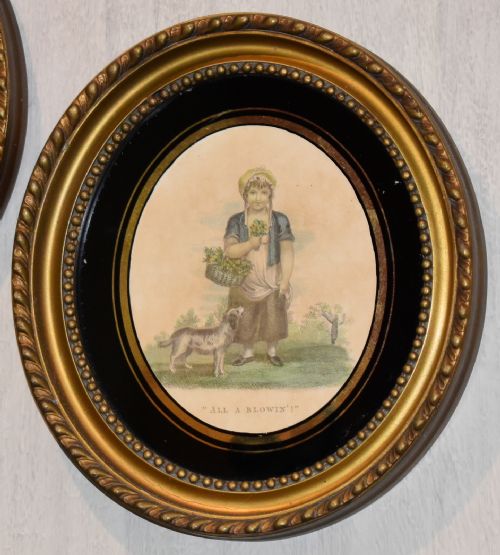 SET OF FOUR VICTORIAN OVAL PRINTS - ADDITIONAL PHOTO 4