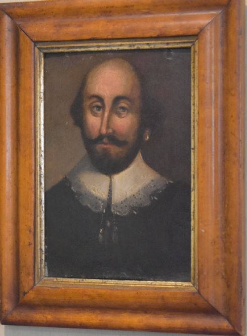 GEORGIAN OIL PAINTING PORTRAIT OF SHAKESPEARE - ADDITIONAL PHOTO 3