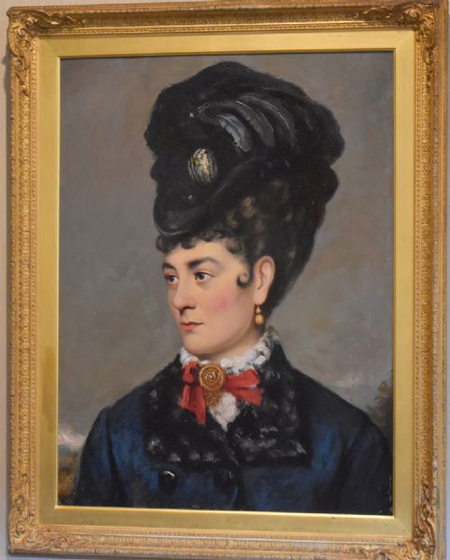 FINE VICTORIAN OIL PAINTING PORTRAIT OF A LADY - ADDITIONAL PHOTO 2