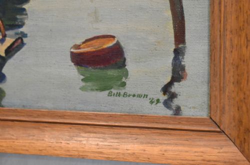 ROCKPORT MASSACHUSETTS OIL ON CANVAS PAINTING BY BILL BROWN - ADDITIONAL PHOTO 5