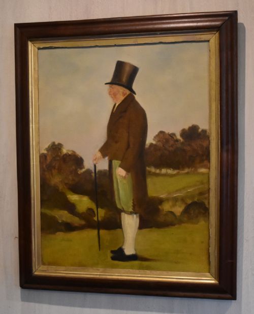 english nave oil painting of gentleman - CATEGORY: ANTIQUE ART - DATED 1900