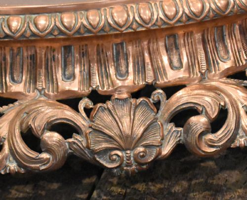 FINE PIERCED COPPER REPOUSSE STAND - ADDITIONAL PHOTO 3