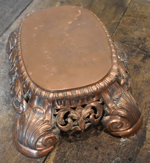 FINE PIERCED COPPER REPOUSSE STAND - ADDITIONAL PHOTO 6