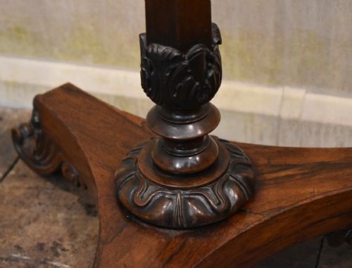 SUPERB ROSEWOOD POLE SCREEN WITH ORIGINAL NEEDLEWORK - ADDITIONAL PHOTO 6