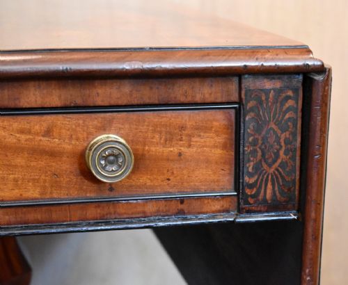 FINE LATE GEORGIAN INLAID MAHOGANY PEMBROKE TABLE - ADDITIONAL PHOTO 2