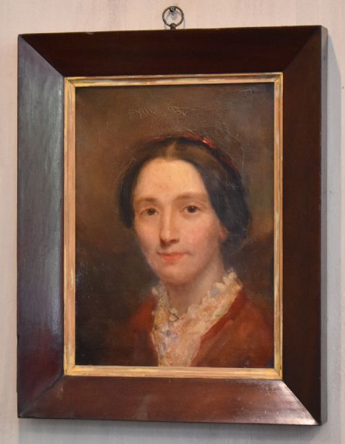 LATE REGENCY PORTRAIT OIL PAINTING OF A LADY - ADDITIONAL PHOTO 1