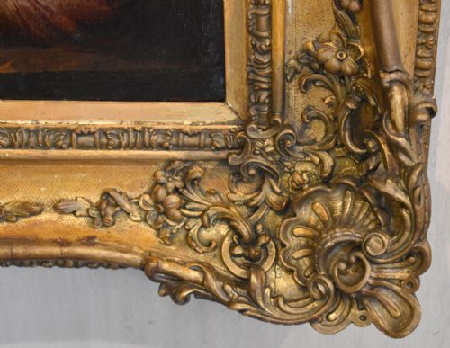 ROMANTIC SCENE EIGHTEENTH CENTURY DUTCH OIL PAINTING - ADDITIONAL PHOTO 3