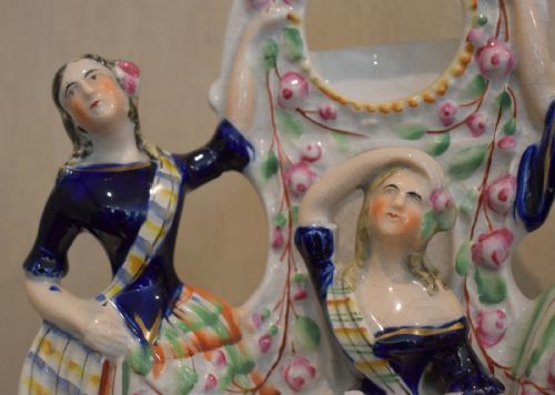 FINE STAFFORDSHIRE FLAT BACK WATCH HOLDER THREE GRACES - ADDITIONAL PHOTO 2