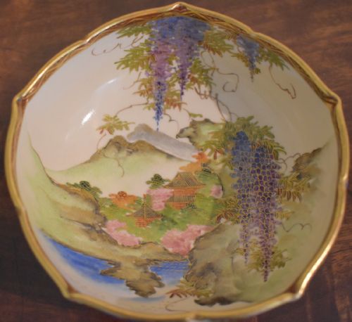 PAIR OF SATSUMA LOBED BOWLS BY KOSHIDA - ADDITIONAL PHOTO 2