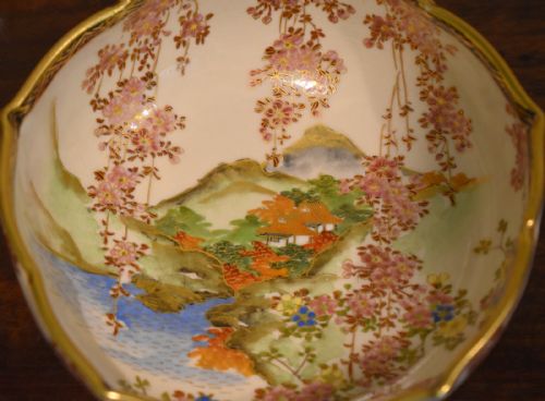 PAIR OF SATSUMA LOBED BOWLS BY KOSHIDA - ADDITIONAL PHOTO 4
