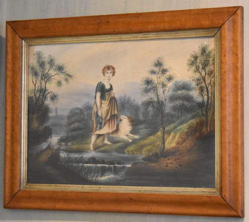FINE GEORGIAN WATERCOLOUR 'TESTING THE WATER' - ADDITIONAL PHOTO 1