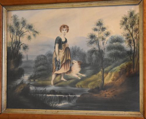 FINE GEORGIAN WATERCOLOUR 'TESTING THE WATER' - ADDITIONAL PHOTO 2