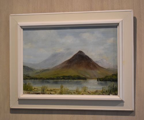 welsh landscape oil painting by charles wyatt warren 1908 1993 - CATEGORY: ANTIQUE ART - DATED 1950