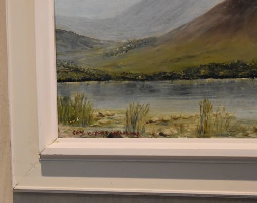 WELSH LANDSCAPE OIL PAINTING BY CHARLES WYATT WARREN 1908 1993 - ADDITIONAL PHOTO 4