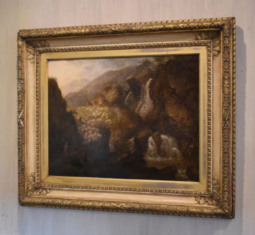 scottish landscape oil painting by william smeall 17901883 - CATEGORY: ANTIQUE ART - DATED VICTORIAN