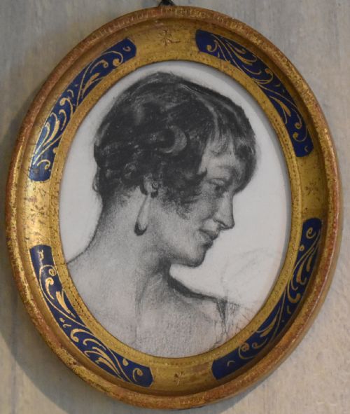 MINIATURE PORTRAIT DRAWING BY CHARLES DANIEL WARD - ADDITIONAL PHOTO 1