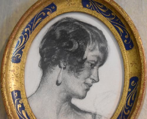 MINIATURE PORTRAIT DRAWING BY CHARLES DANIEL WARD - ADDITIONAL PHOTO 2