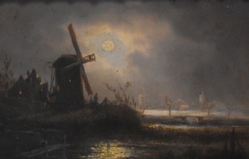 NOCTURNE OIL PAINTING AFTER PETHER - ADDITIONAL PHOTO 3