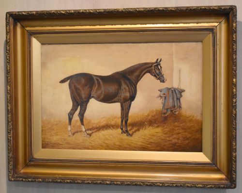 MONARCH OIL PAINTING OF A HORSE BY WILLIAM EDDOWES TURNER - ADDITIONAL PHOTO 1