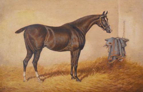 MONARCH OIL PAINTING OF A HORSE BY WILLIAM EDDOWES TURNER - ADDITIONAL PHOTO 3