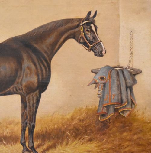 MONARCH OIL PAINTING OF A HORSE BY WILLIAM EDDOWES TURNER - ADDITIONAL PHOTO 4