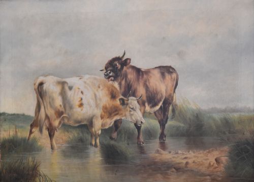 LARGE OIL PAINTING BY WILLIAM PERRING HOLLYER 18341922 TITLED COURTSHIP - ADDITIONAL PHOTO 4