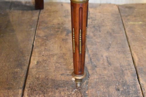 FRENCH MAHOGANY BRASS AND LEATHER ARMCHAIR - ADDITIONAL PHOTO 5