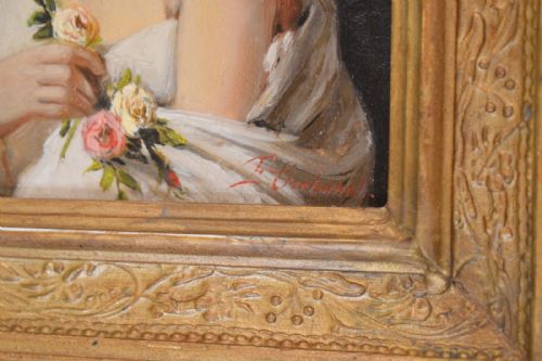 IRISH OIL PAINTING OF A GIRL BY ETHEL GRAHAM - ADDITIONAL PHOTO 4
