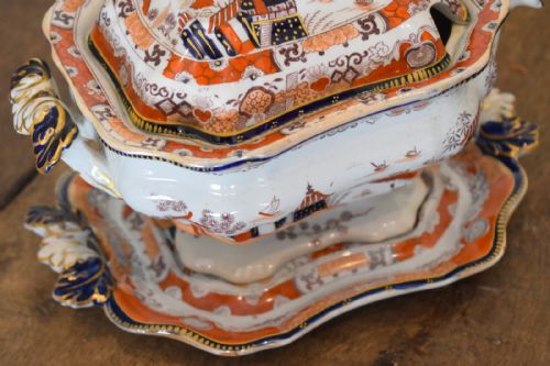 FINE IRON STONE CHINA SAUCE TUREEN - ADDITIONAL PHOTO 4
