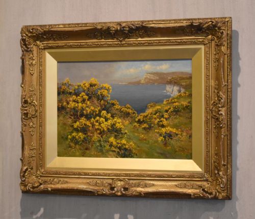 landscape oil painting by alfred oliver - CATEGORY: ANTIQUE ART - DATED 1920