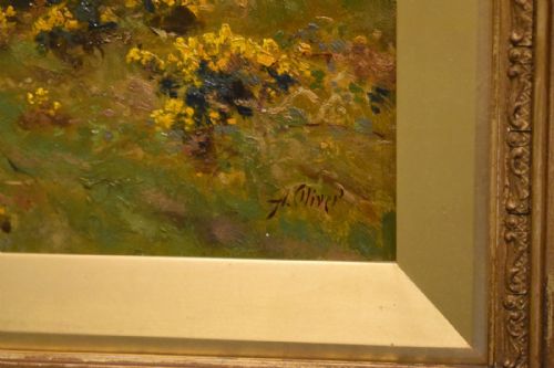 LANDSCAPE OIL PAINTING BY ALFRED OLIVER - ADDITIONAL PHOTO 4