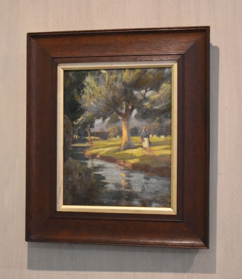 landscape oil painting by hlrobinson - CATEGORY: ANTIQUE ART - DATED EDWARDIAN