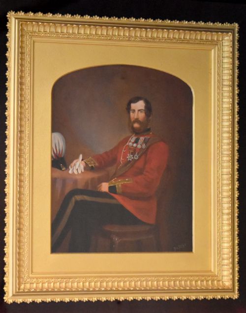 FINE VICTORIAN OIL PORTRAIT OF A MILITARY GENTLEMAN - ADDITIONAL PHOTO 2