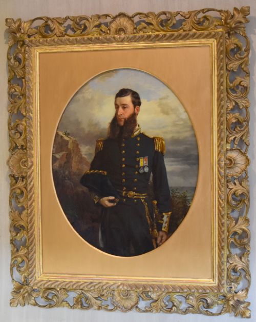 SUPERB VICTORIAN OIL PORTRAIT OF A NAVAL OFFICER - ADDITIONAL PHOTO 2
