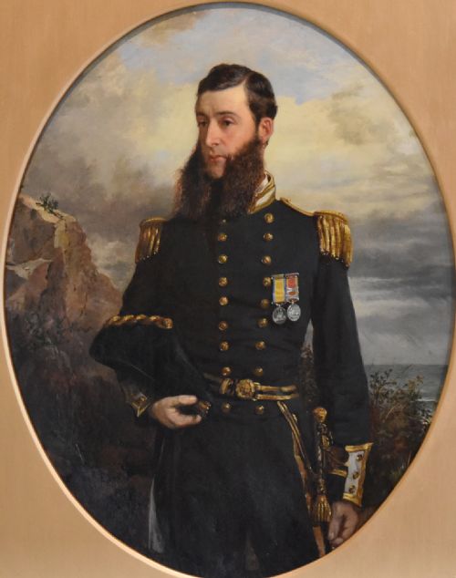 SUPERB VICTORIAN OIL PORTRAIT OF A NAVAL OFFICER - ADDITIONAL PHOTO 4