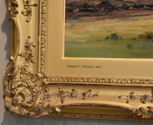 SUPERB PAIR OF LANDSCAPE OIL PAINTINGS BY FRANK T CARTER - ADDITIONAL PHOTO 10