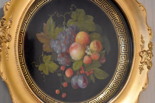 FINE VICTORIAN FRAMED PAINTED TOLEWARE TRAY - ADDITIONAL PHOTO 2