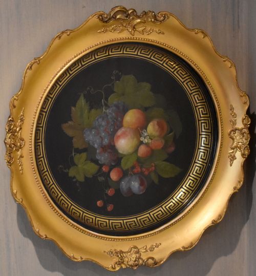 FINE VICTORIAN FRAMED PAINTED TOLEWARE TRAY - ADDITIONAL PHOTO 3