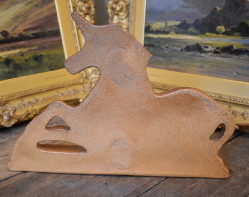 LARGE VICTORIAN SALT GLAZE STONEWARE UNICORN - ADDITIONAL PHOTO 6