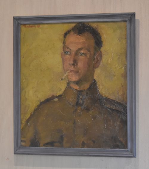OIL PORTRAIT OF A SOLDIER BY HARRY THUBRON 19151985 - ADDITIONAL PHOTO 1
