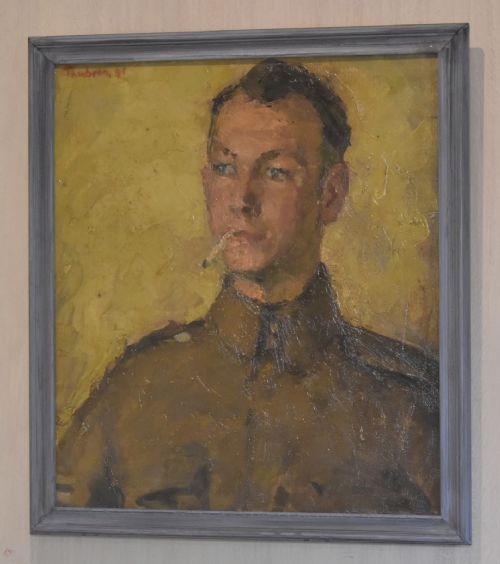 OIL PORTRAIT OF A SOLDIER BY HARRY THUBRON 19151985 - ADDITIONAL PHOTO 4