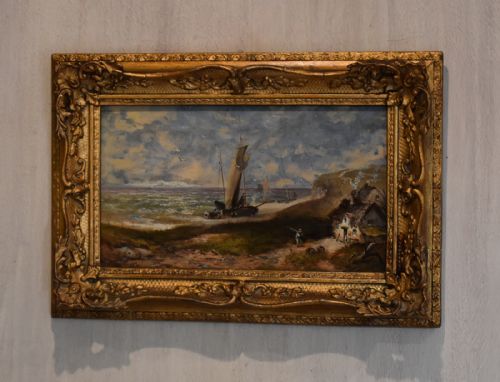 coastal scene oil painting by david payne 18431894 - CATEGORY: ANTIQUE ART - DATED 1880