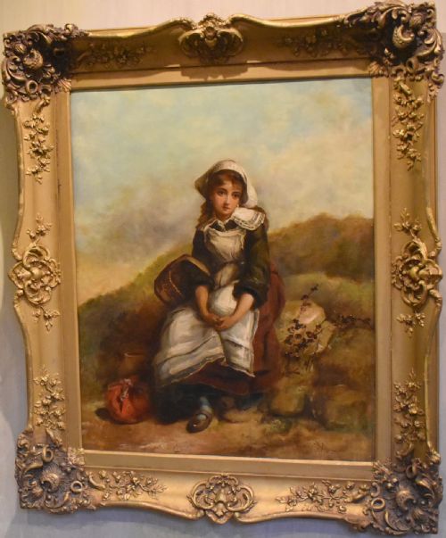 LARGE OIL PAINTING A MOMENTS REST BY THOMAS KENT PELHAM - ADDITIONAL PHOTO 2